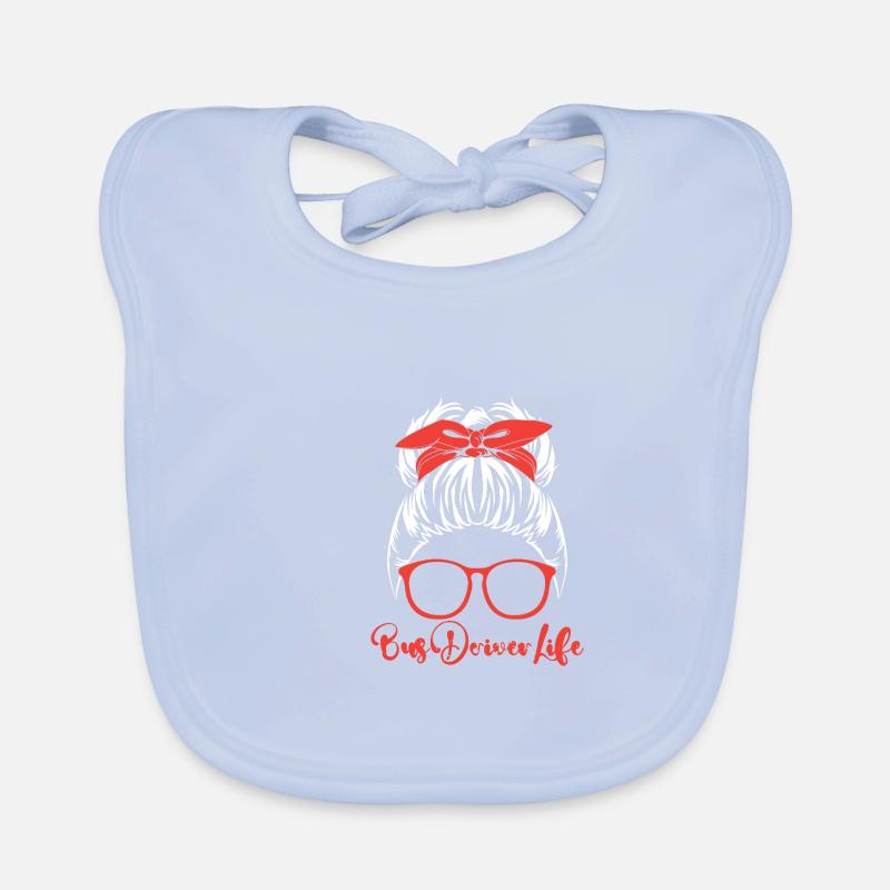 School Bus Driver School Bus Organic Baby Bibs