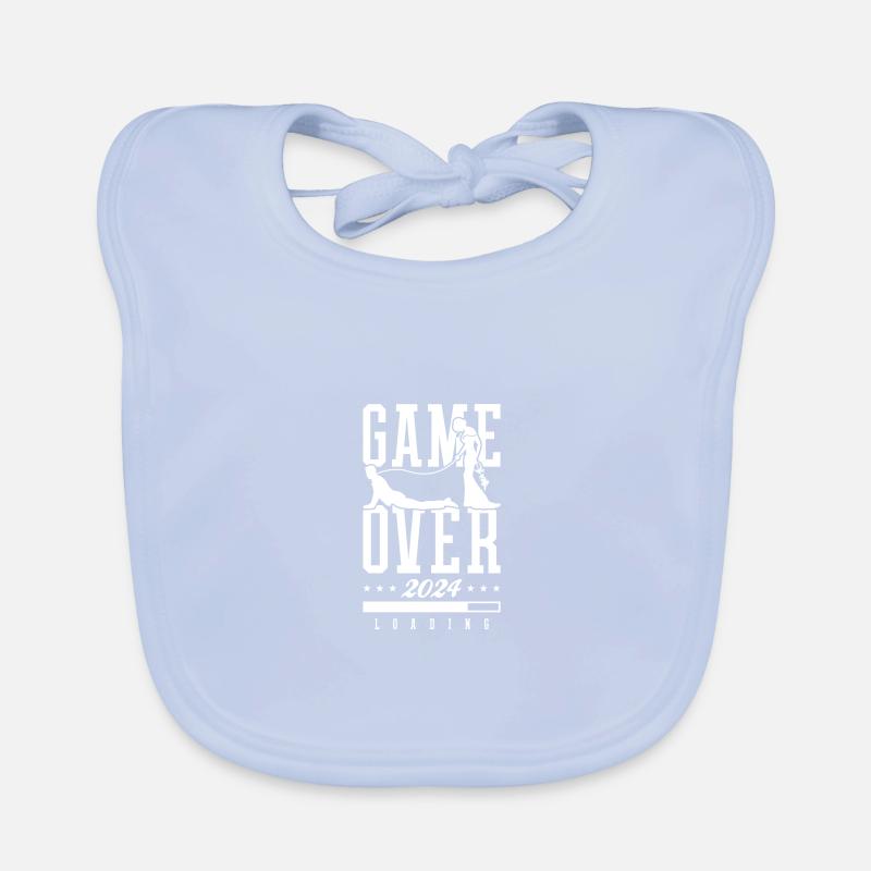 Hochzeit Loading 2024 Game Over Baby Bio-Lätzchen
