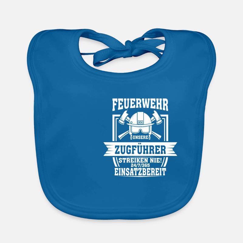 Fire Department Firefighting Gift · Train driver - Organic Baby Bibs - peacock-blue