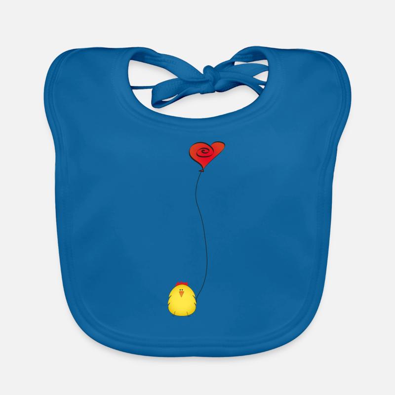 Idée cadeau de poulet mignon en amour Bavoir bio Bébé