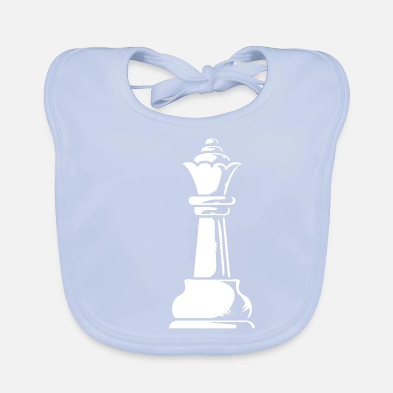 Chess Queen Chess Board Organic Baby Bibs
