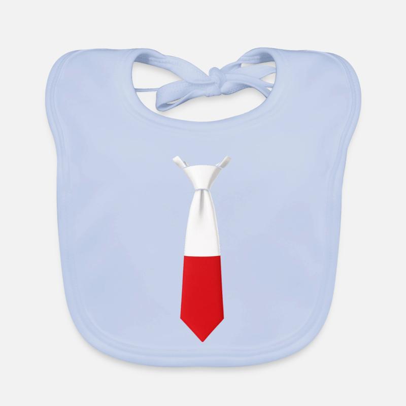Poland Tie – Flaggendesign Baby Bio-Lätzchen