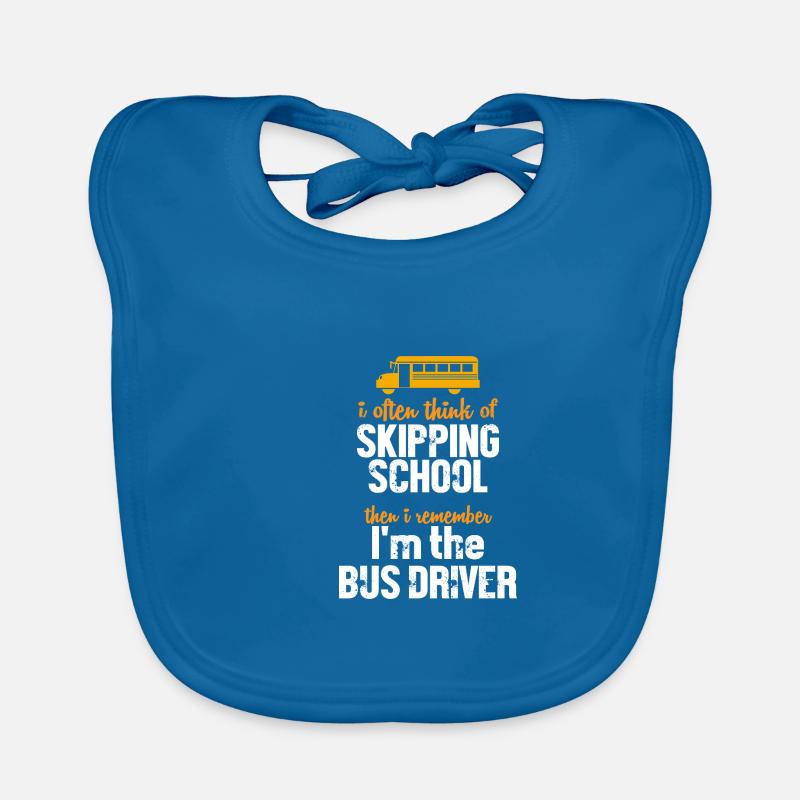 School Bus Driver School Bus Organic Baby Bibs