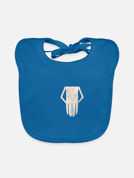 Bakugou Katsuki Totenkopf Schädel Schädel Superhel - Baby Bio-Lätzchen - Pfauenblau - Vorne