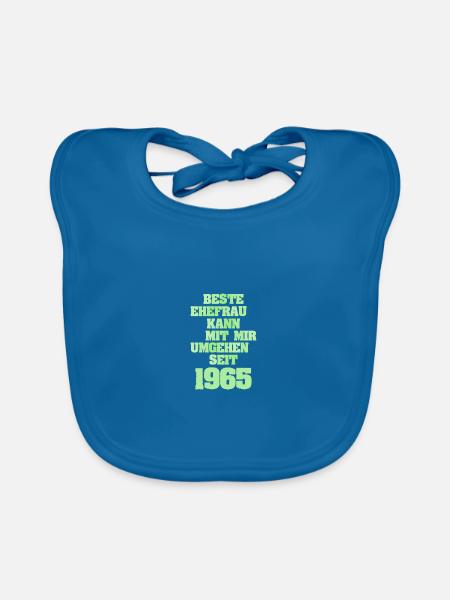 1965 - Baby Bio-Lätzchen - Pfauenblau - Vorne
