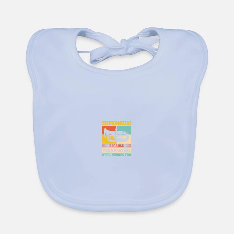 Deep brass marching baritone euphonium Organic Baby Bibs