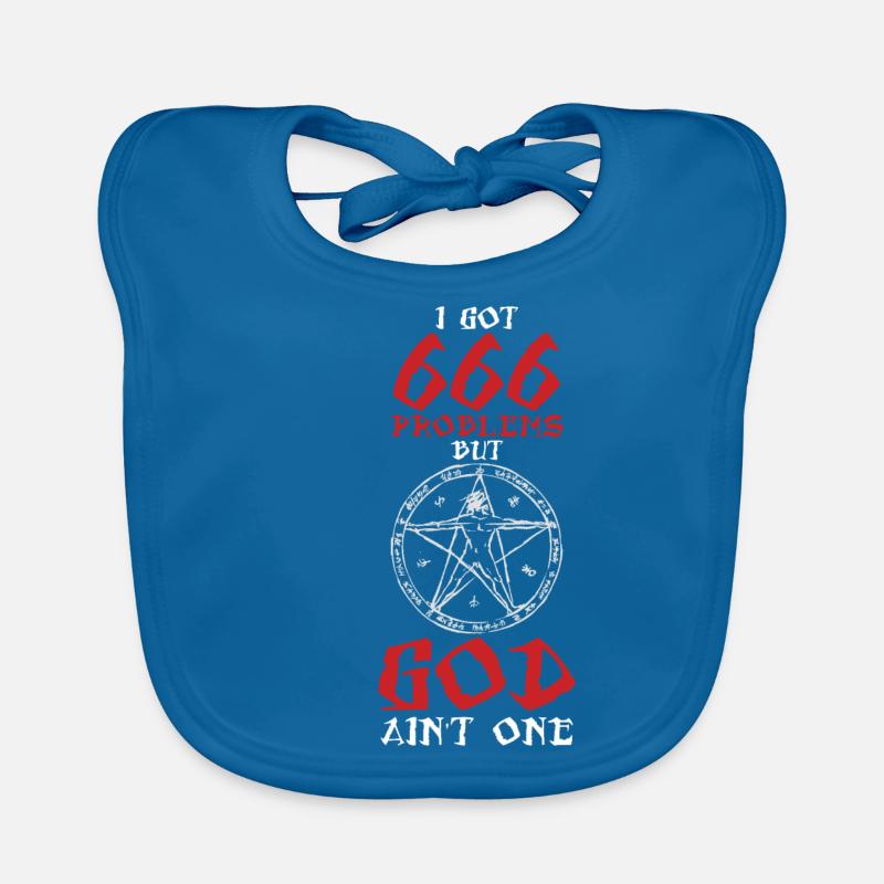 J’ai eu 666 problèmes mais Dieu une sorcière Satanisme Bavoir bio Bébé