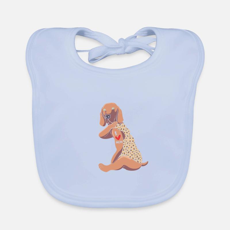 Weimaraner Organic Baby Bibs