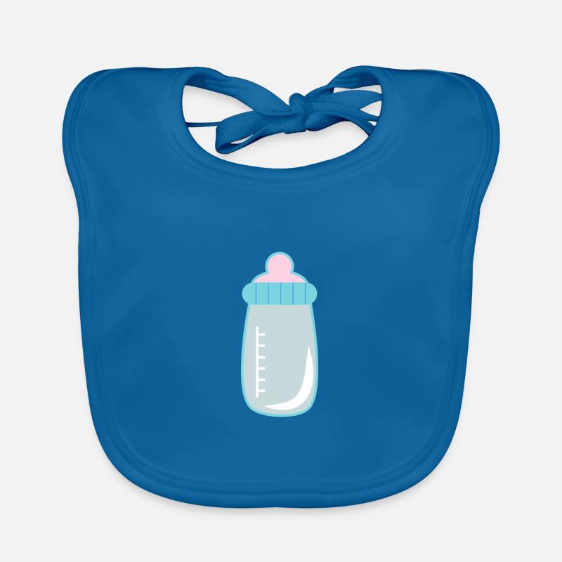 biberon - Bavoir bio Bébé - bleu paon