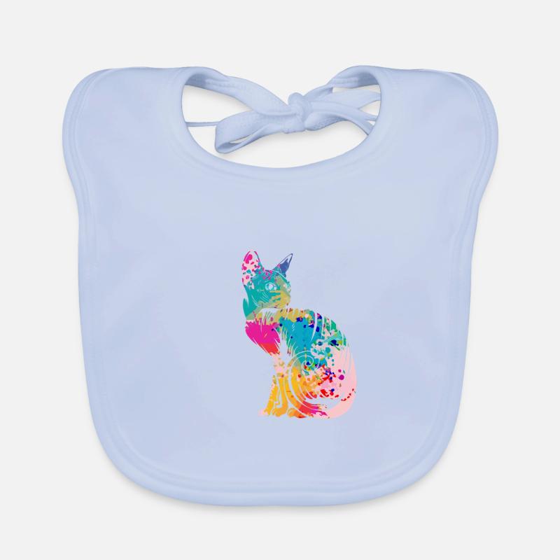Chats Sphynx Bavoir bio Bébé