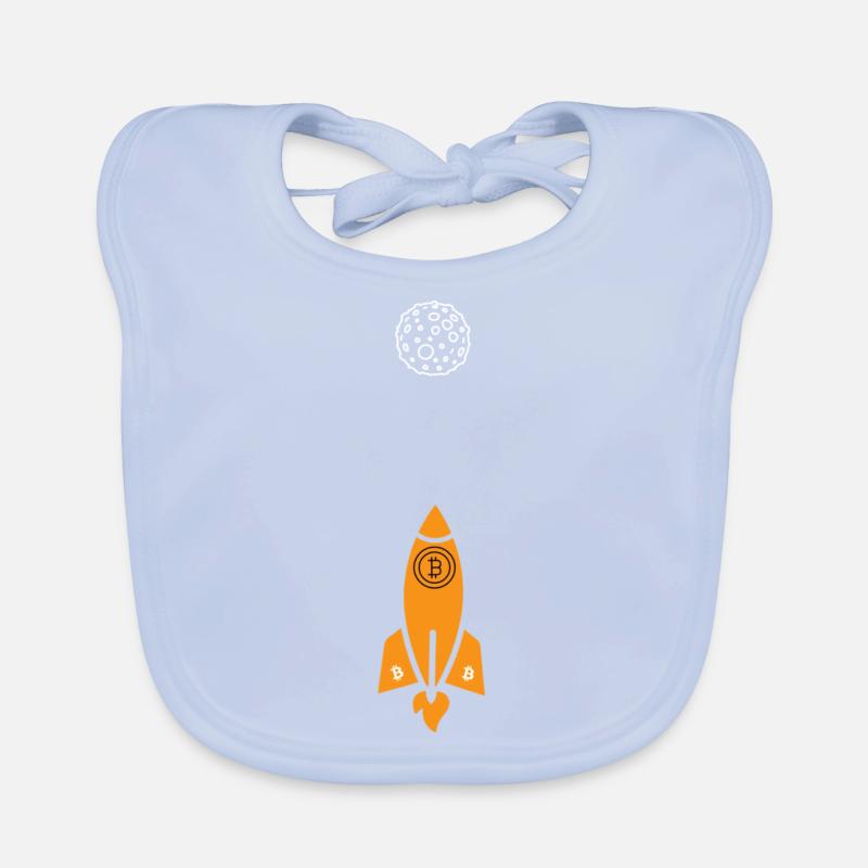 Fusée Bitcoin Bavoir bio Bébé