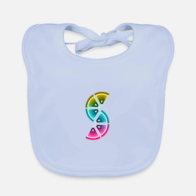 Tranches de citron colorées Bavoir bio Bébé