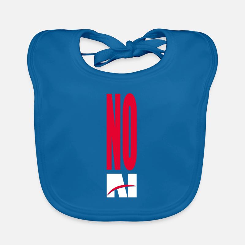 NO AI - no artificial intelligence - Organic Baby Bibs - peacock-blue