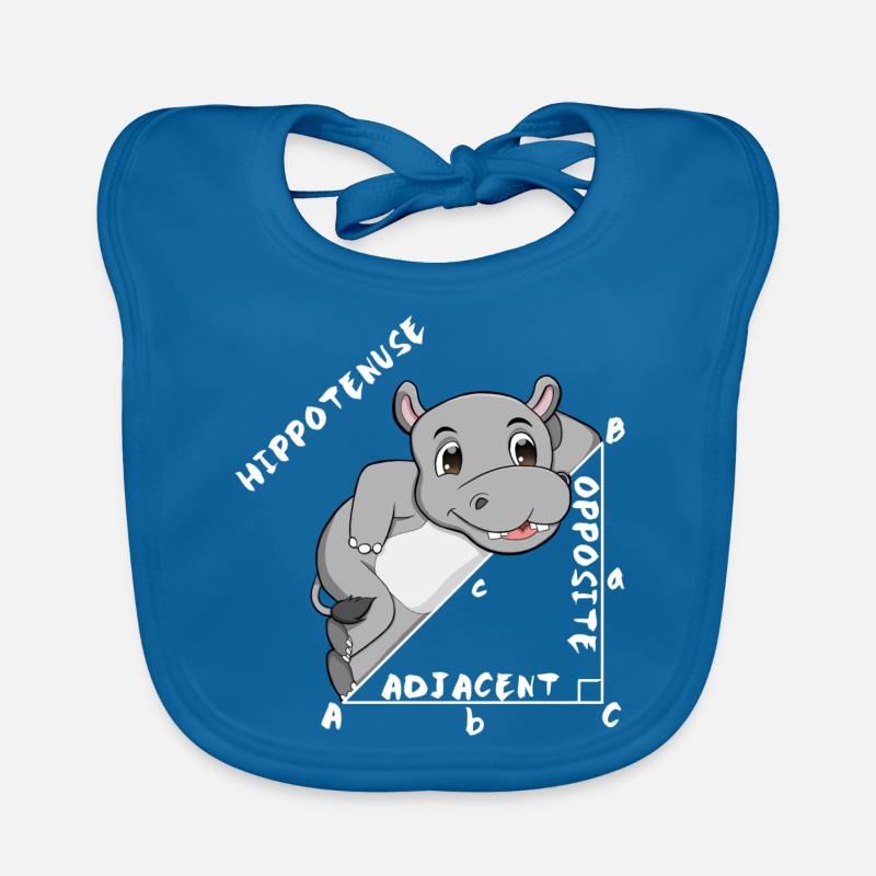 Hippotenuse Cool Fun Shirt Pythagoras Math Lovers Organic Baby Bibs