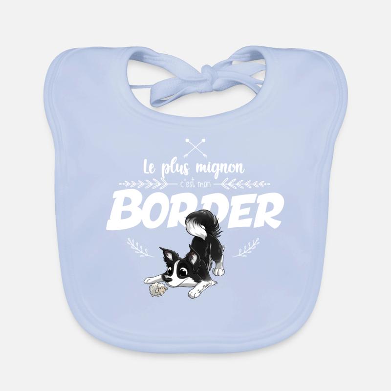 Ce modèle existe aussi avec texte blanc ou noir. Bavoir bio Bébé