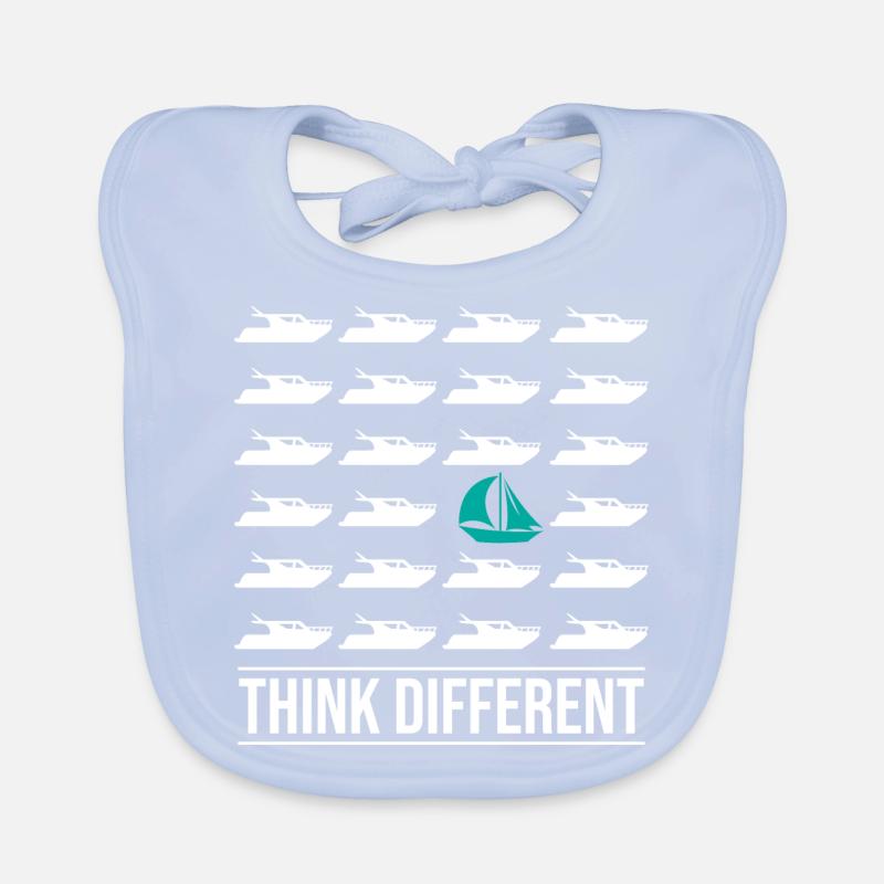 Think Different Sailing Boat Baby Bio-Lätzchen