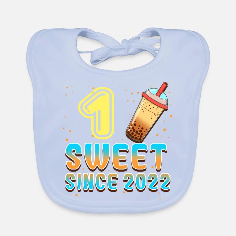 1. Geburtstag Bubble Tee Baby Bio-Lätzchen