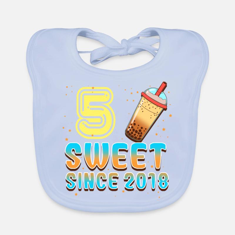5. Geburtstag Bubble Tee Baby Bio-Lätzchen