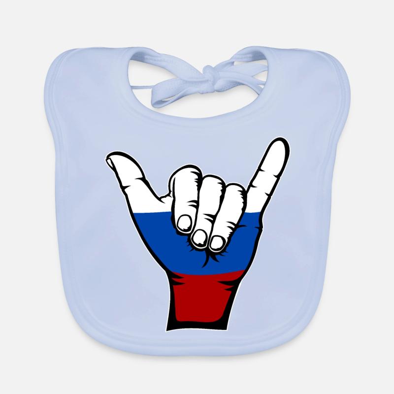 Symbole de surf du drapeau de la Russie Bavoir bio Bébé