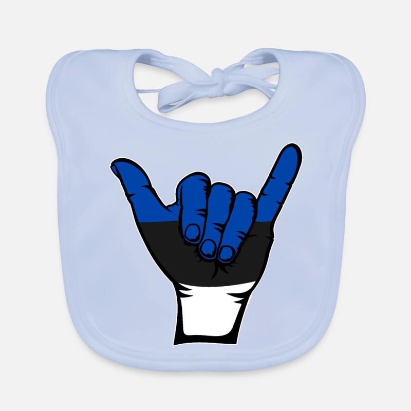 Estonie Drapeau Surf Symbole Bavoir bio Bébé