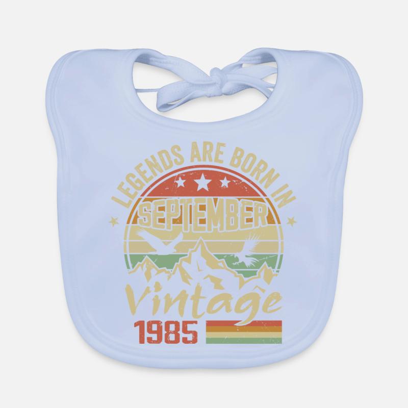 September 1985 Birthday Gift September 1985 Organic Baby Bibs