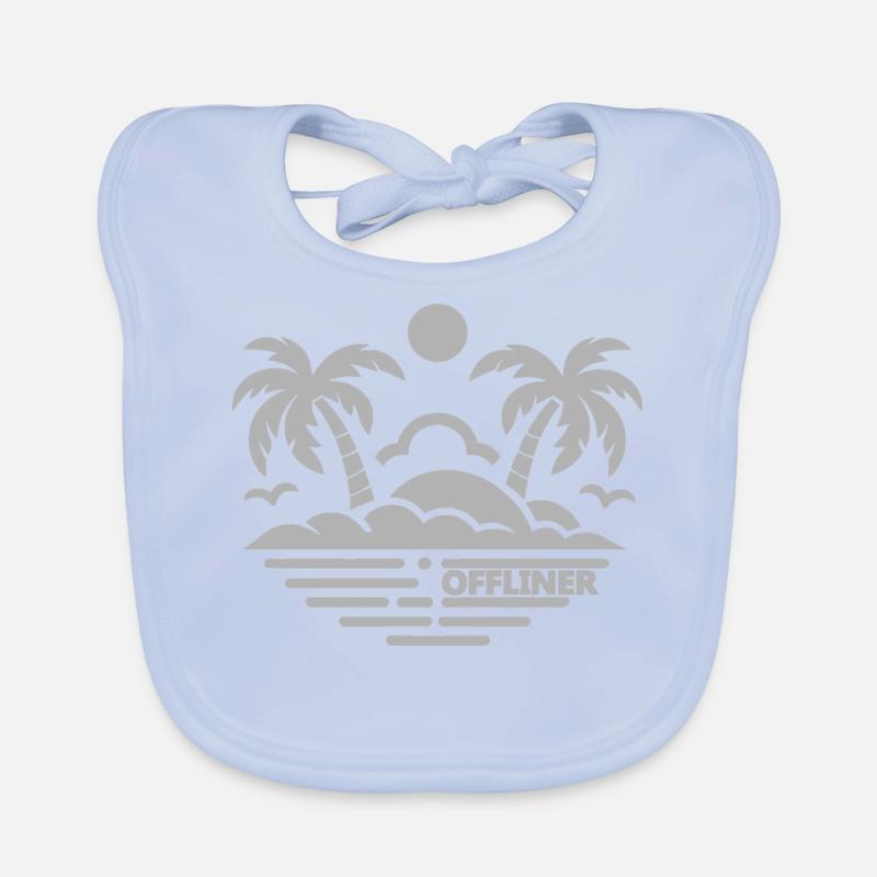 Palm Tree offliner Organic Baby Bibs