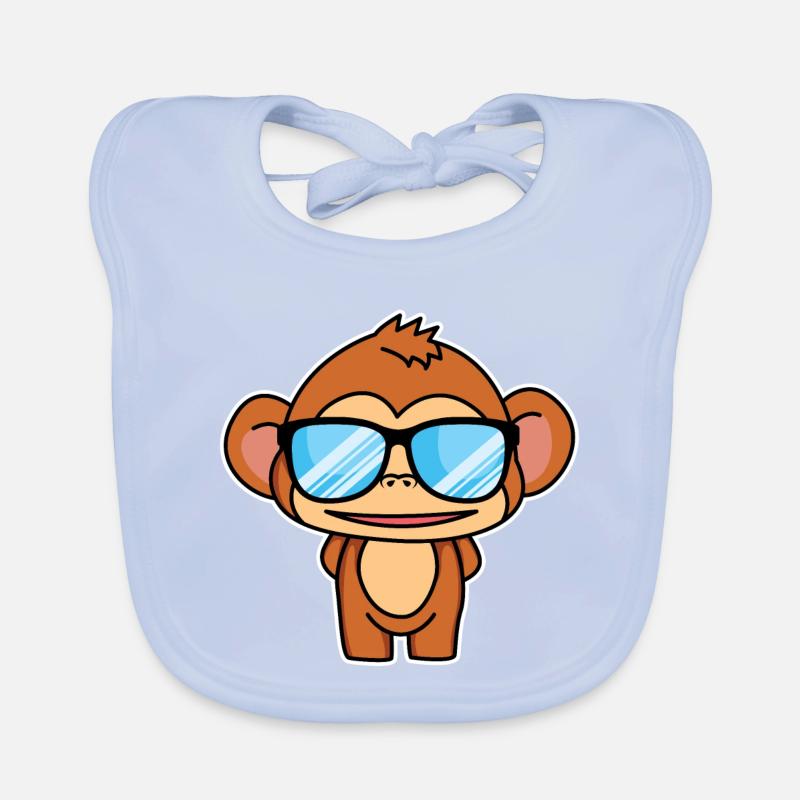 Cleveres Äffchen Baby Bio-Lätzchen
