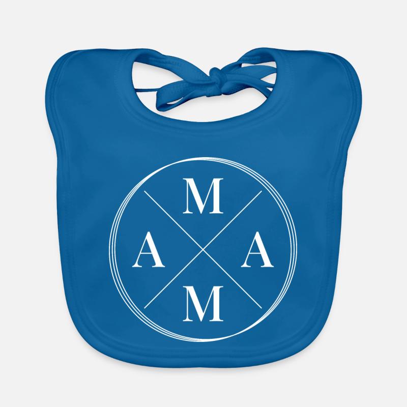 Mama Mutter Muttertag Geschenk - Baby Bio-Lätzchen - Pfauenblau