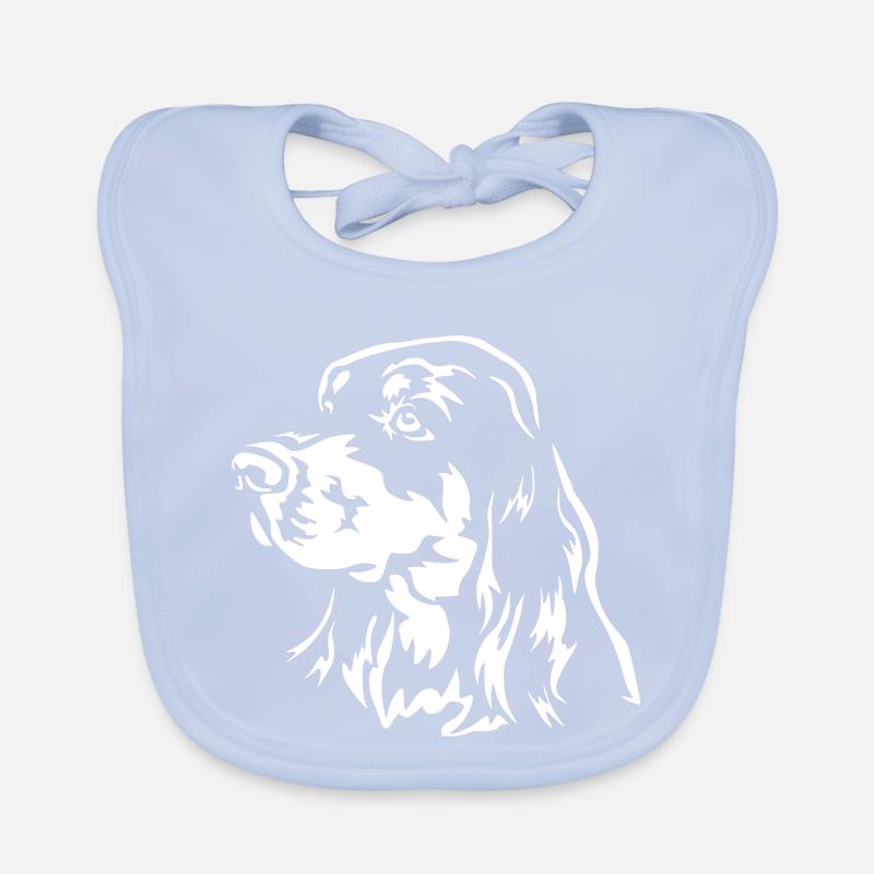Gordon Setter Head « Black Edition » Bavoir bio Bébé