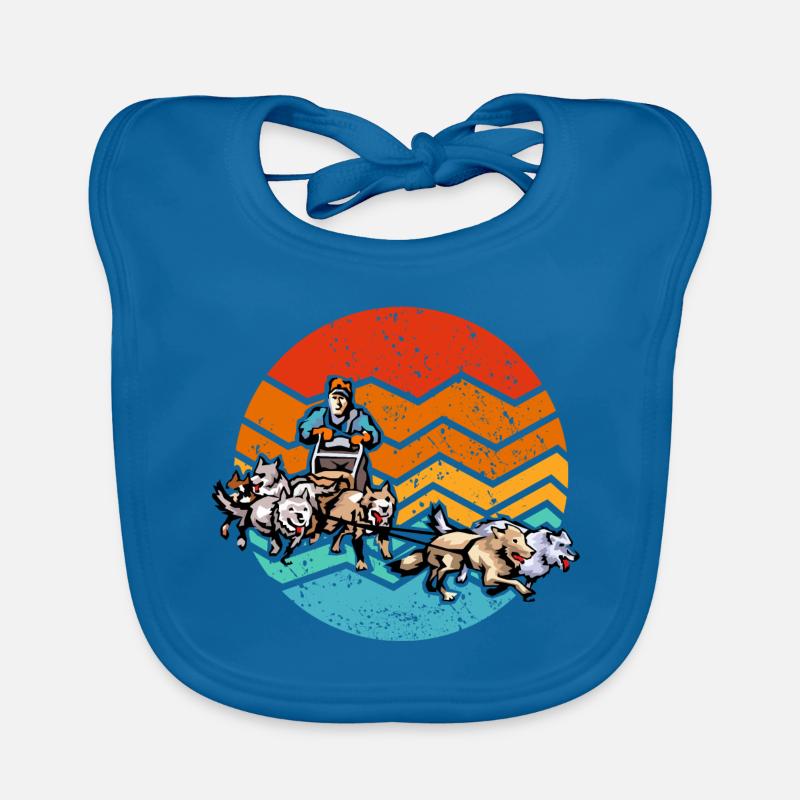 Sled dogs and sledding Organic Baby Bibs