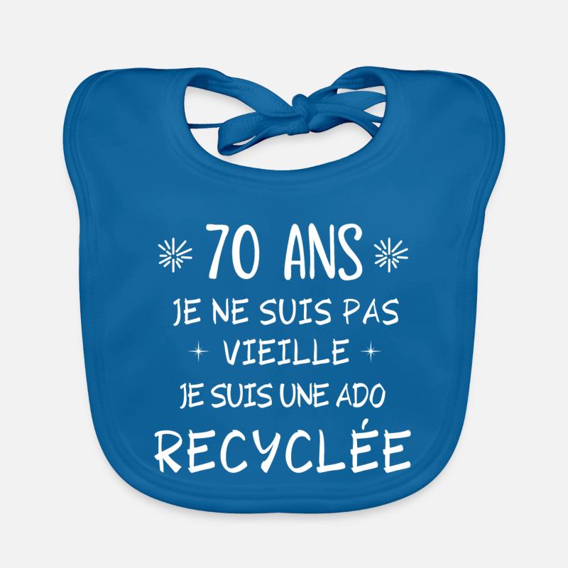 70 ANS, 70 ans, anniversaire 70 ans Bavoir bio Bébé