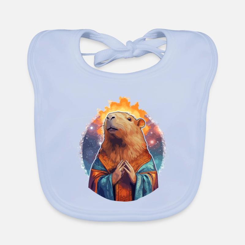 Cabybara Jesus Organic Baby Bibs