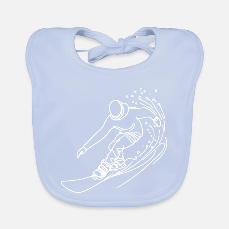 Dessin de snowboarder Bavoir bio Bébé