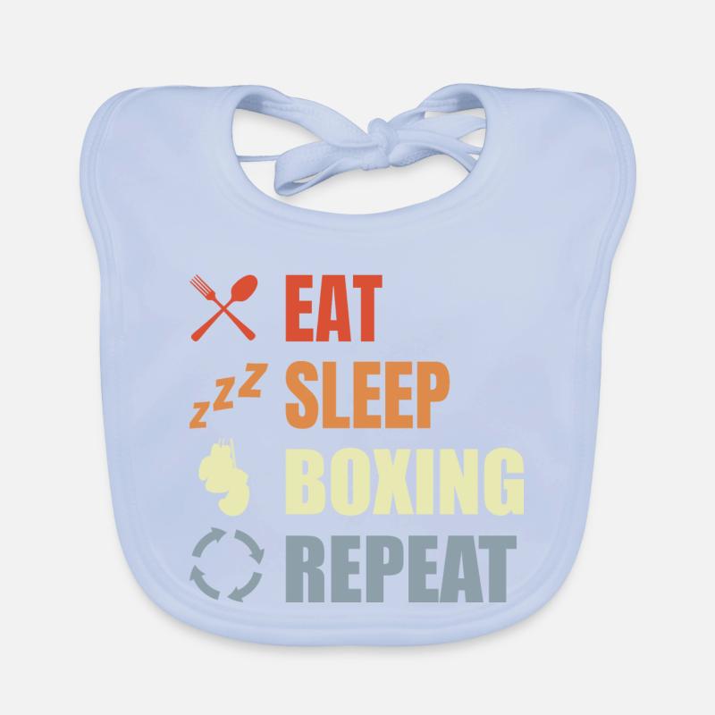 Manger dormir Boxe Répéter Bavoir bio Bébé