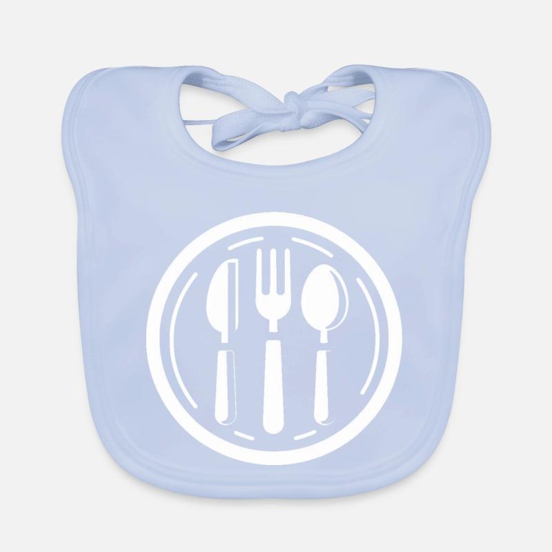 Besteck Messer Gabel Löffel Baby Bio-Lätzchen