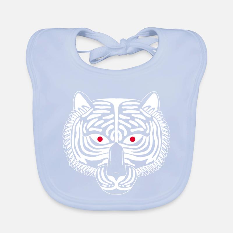 Weißer Tiger Baby Bio-Lätzchen