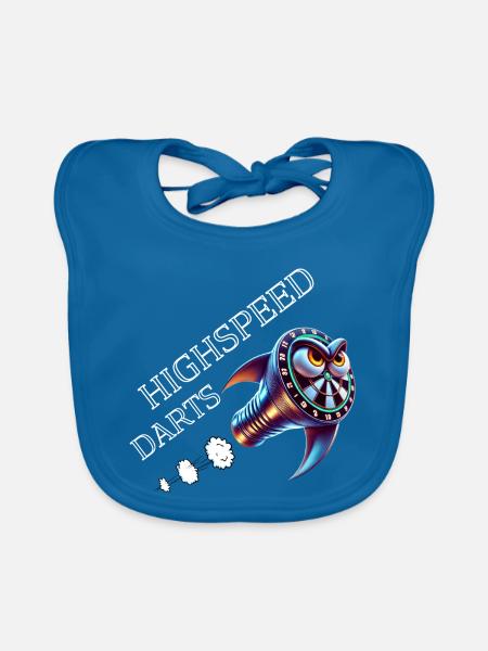 Darts Highspeed - Baby Bio-Lätzchen - Pfauenblau