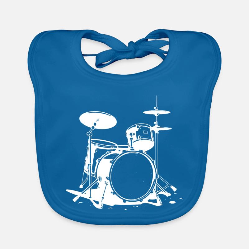 Drumset Zeichnung Baby Bio-Lätzchen