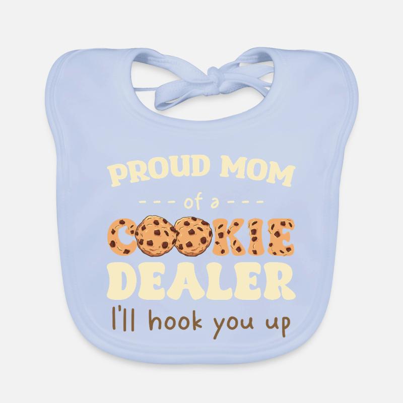 Fière maman d’un vendeur de biscuits Bavoir bio Bébé