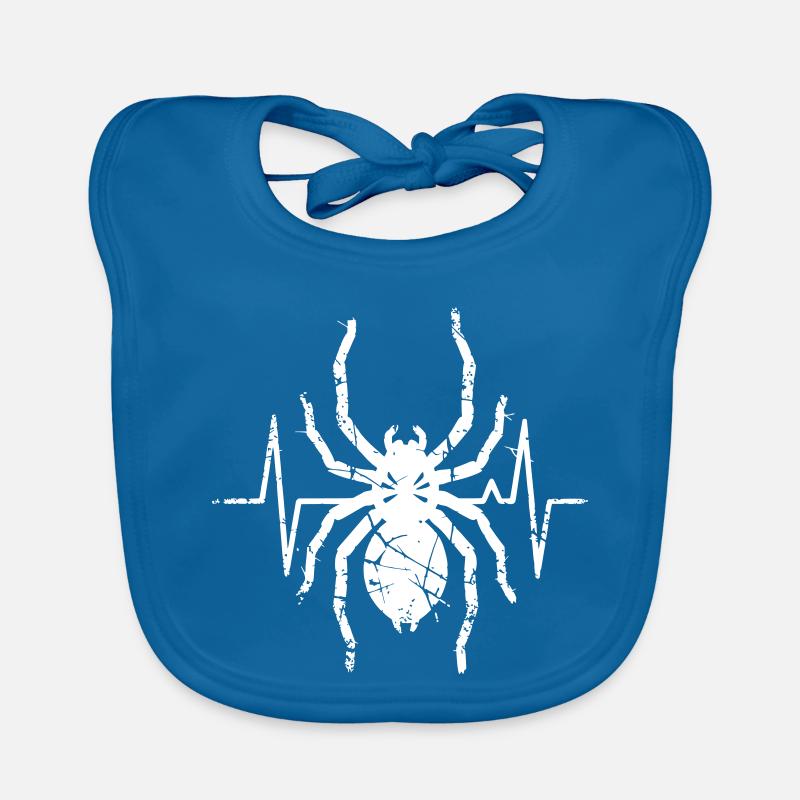 Tarantula Heartbeat ECG Grunge Vector Organic Baby Bibs
