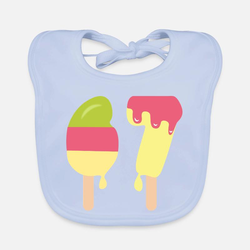 67 - Sixty Seven Number 67 I-ce Cream Meme Six 7 Organic Baby Bibs