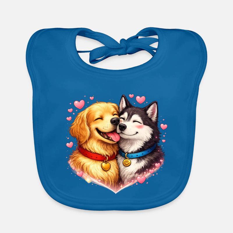 Hundeherzen Freundschaft Baby Bio-Lätzchen