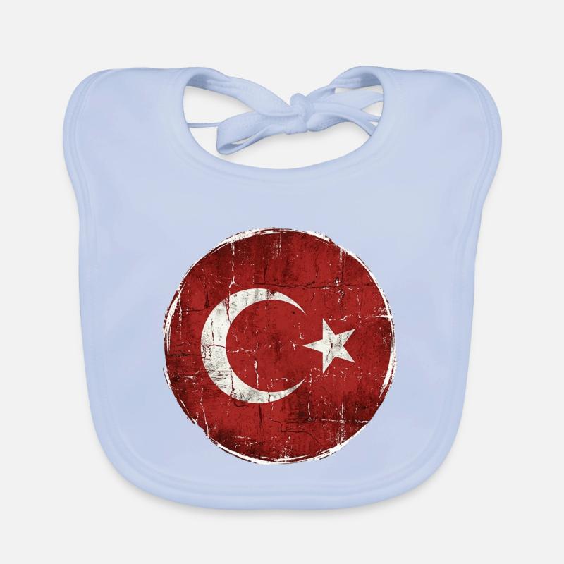 Conception du cercle du drapeau turc Bavoir bio Bébé