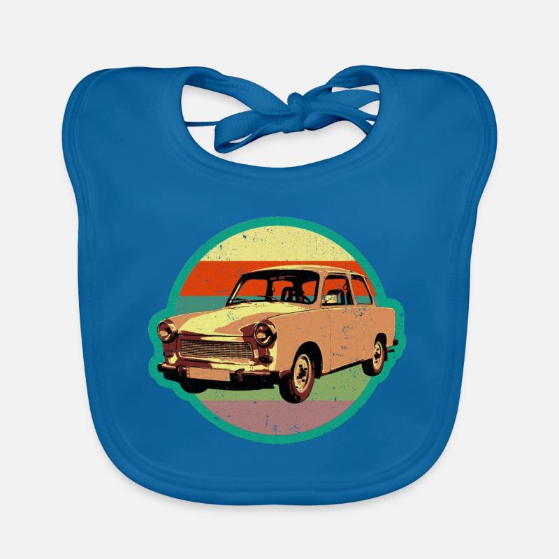 Design rétro Trabbi DDR cool en look usé Bavoir bio Bébé
