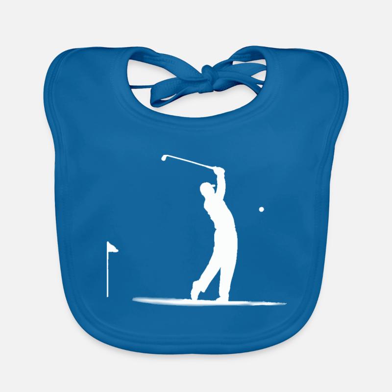 golf - Bavoir bio Bébé - bleu paon