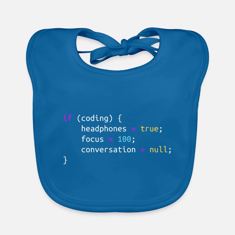 Cadeau drôle pour casque de programmeur lors du codage Bavoir bio Bébé