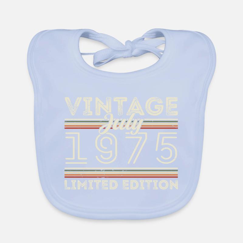Juli 1975 Juli Geburtstagsgeschenk Juli 1975 Baby Bio-Lätzchen
