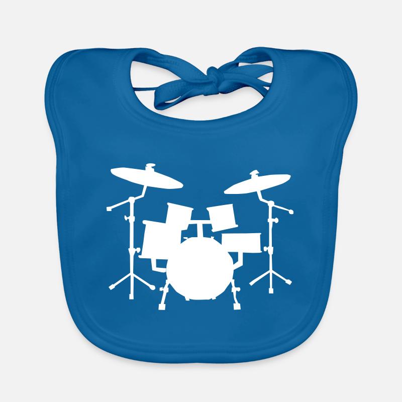 Schlagzeug Schlagzeuger Drums Drummer KindGeschenk Baby Bio-Lätzchen