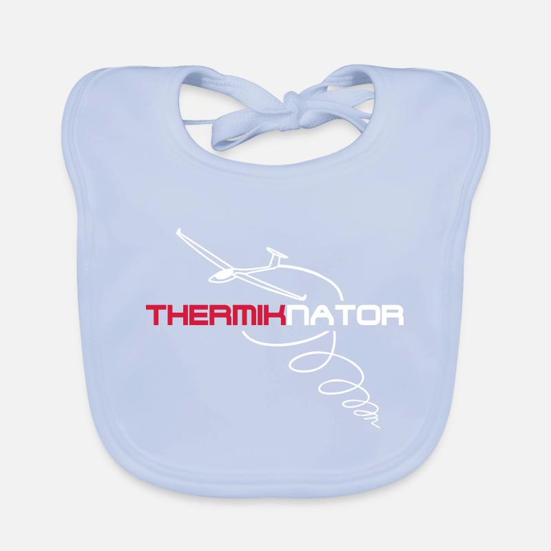 thermiknator glider funny glider pilot Organic Baby Bibs