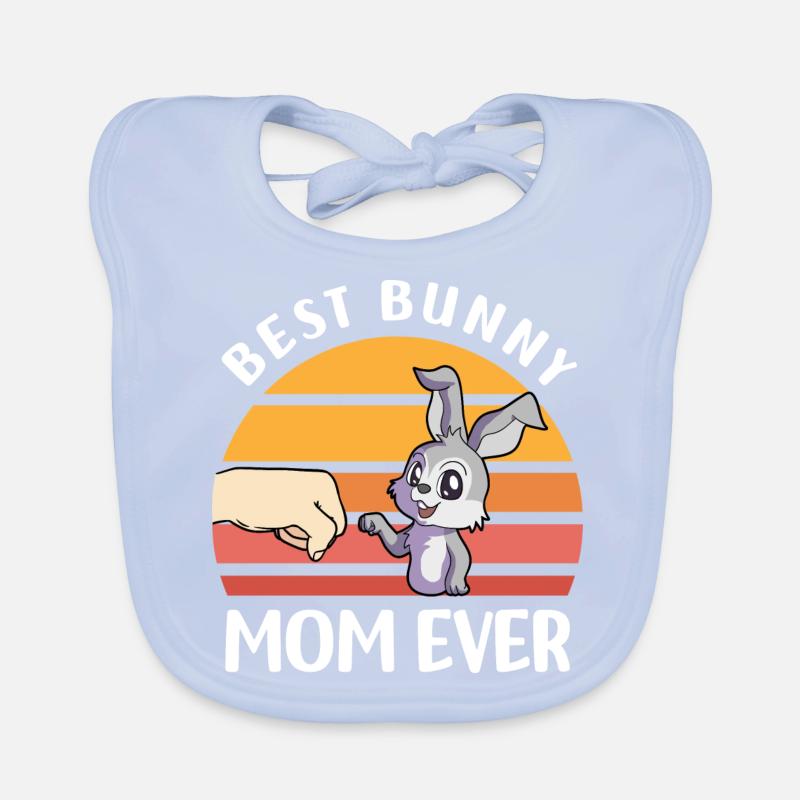 Rabbits Mama | Pets Rabbit Rodents Gift Idea Organic Baby Bibs